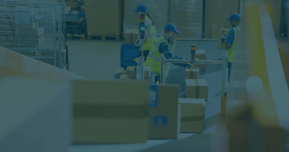 Workers,In,Logistics,Terminal,Loading,Cardboard,Boxes,And,Parcels,With